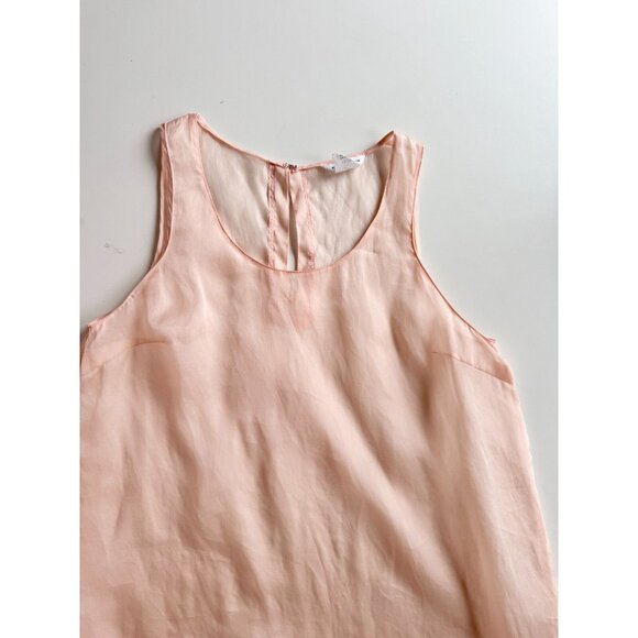 CLUB MONACO Pink Sheer 100% Silk Organza Shell Tank Blouse, Size XS - Picture 6 of 13